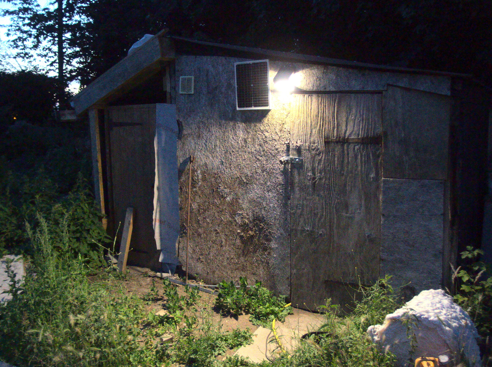 A shed in the dusk from The BSCC at Redgrave and Station 119, Eye, Suffolk - 17th July 2020