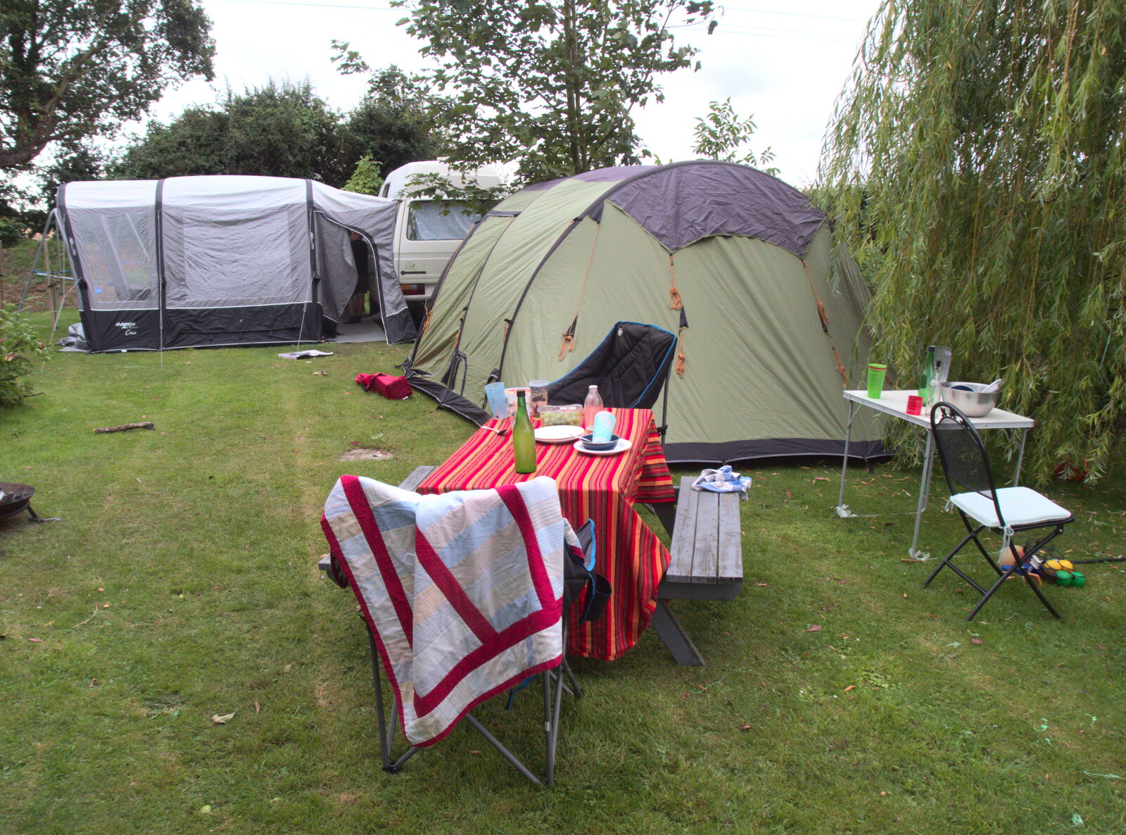 Tents in the garden from The BSCC at Redgrave and Station 119, Eye, Suffolk - 17th July 2020