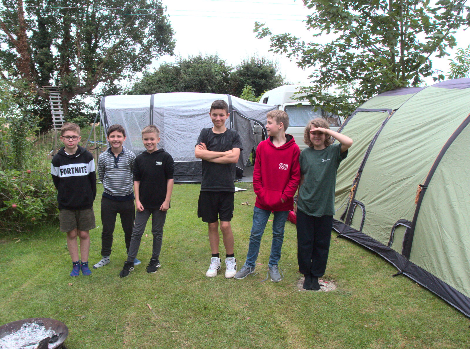 The camping posse from The BSCC at Redgrave and Station 119, Eye, Suffolk - 17th July 2020
