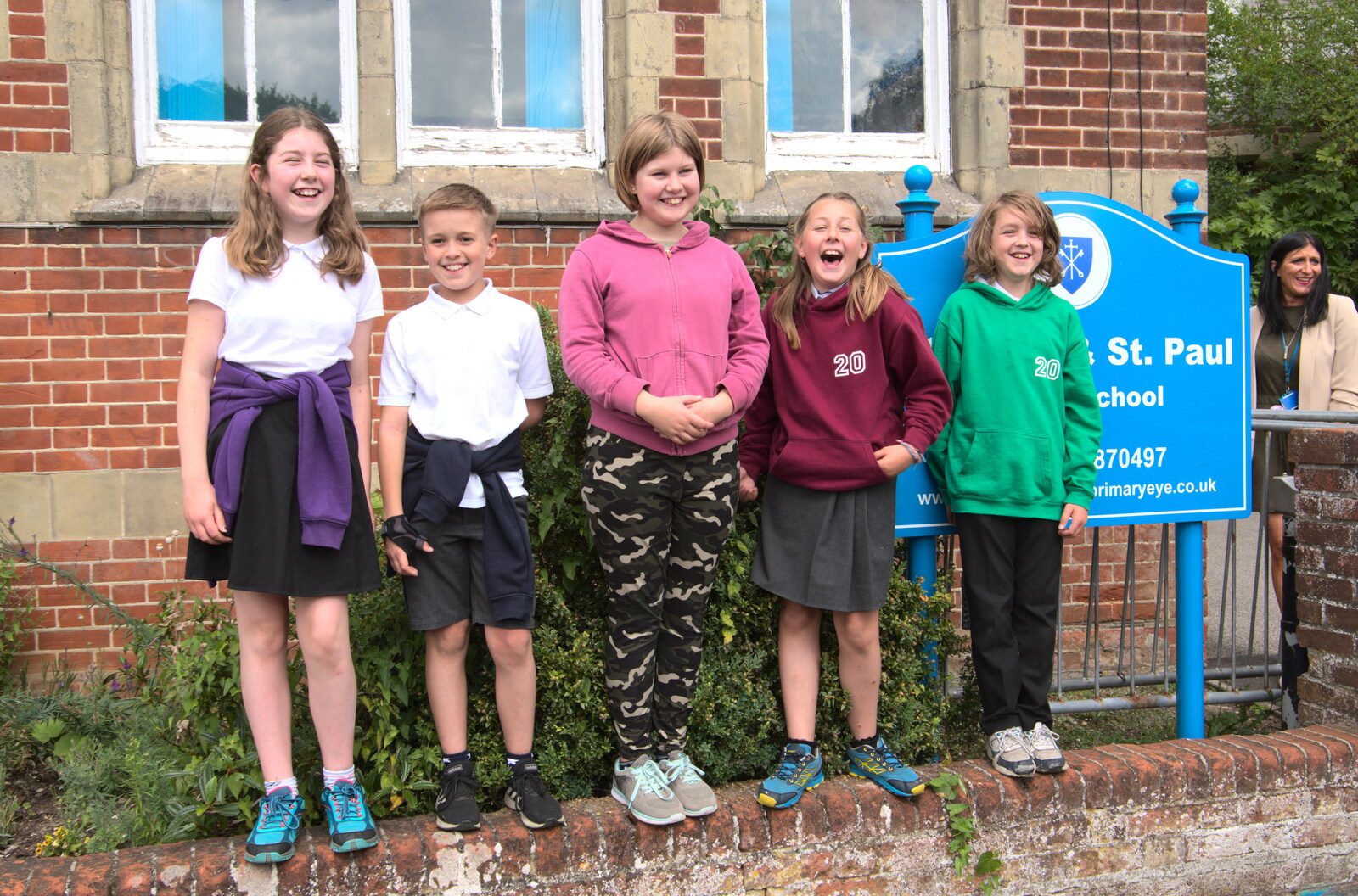 There's a repeat of the first day of school photo from Fred's Last Day of Primary School, Eye, Suffolk - 22nd July 2020
