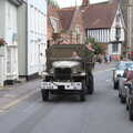 The truck rumbles up Church Street, Fred's Last Day of Primary School, Eye, Suffolk - 22nd July 2020