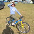 Fred on his bike, Camping on the Coast, East Runton, North Norfolk - 25th July 2020