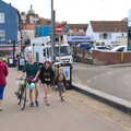 Allyson, Lydia and Benson in Cromer, Camping on the Coast, East Runton, North Norfolk - 25th July 2020