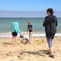 Fred towels off, Camping on the Coast, East Runton, North Norfolk - 25th July 2020