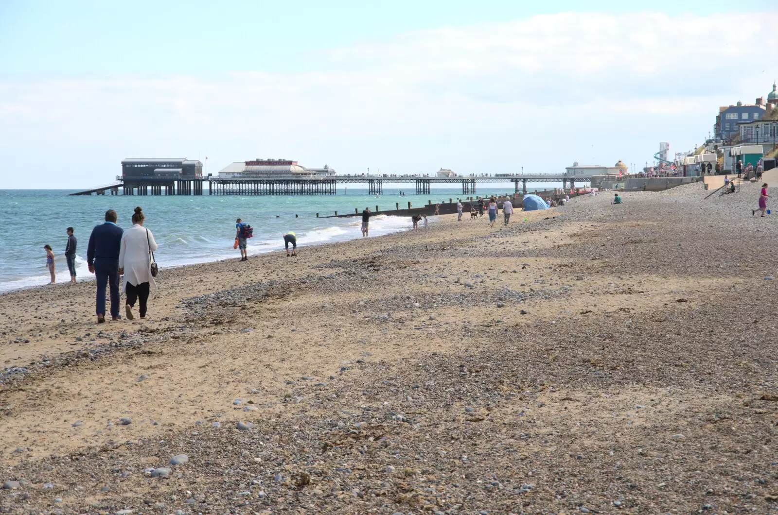 A view down the beach, from Camping on the Coast, East Runton, North Norfolk - 25th July 2020