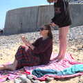 Allyson gets some hair plaiting, Camping on the Coast, East Runton, North Norfolk - 25th July 2020