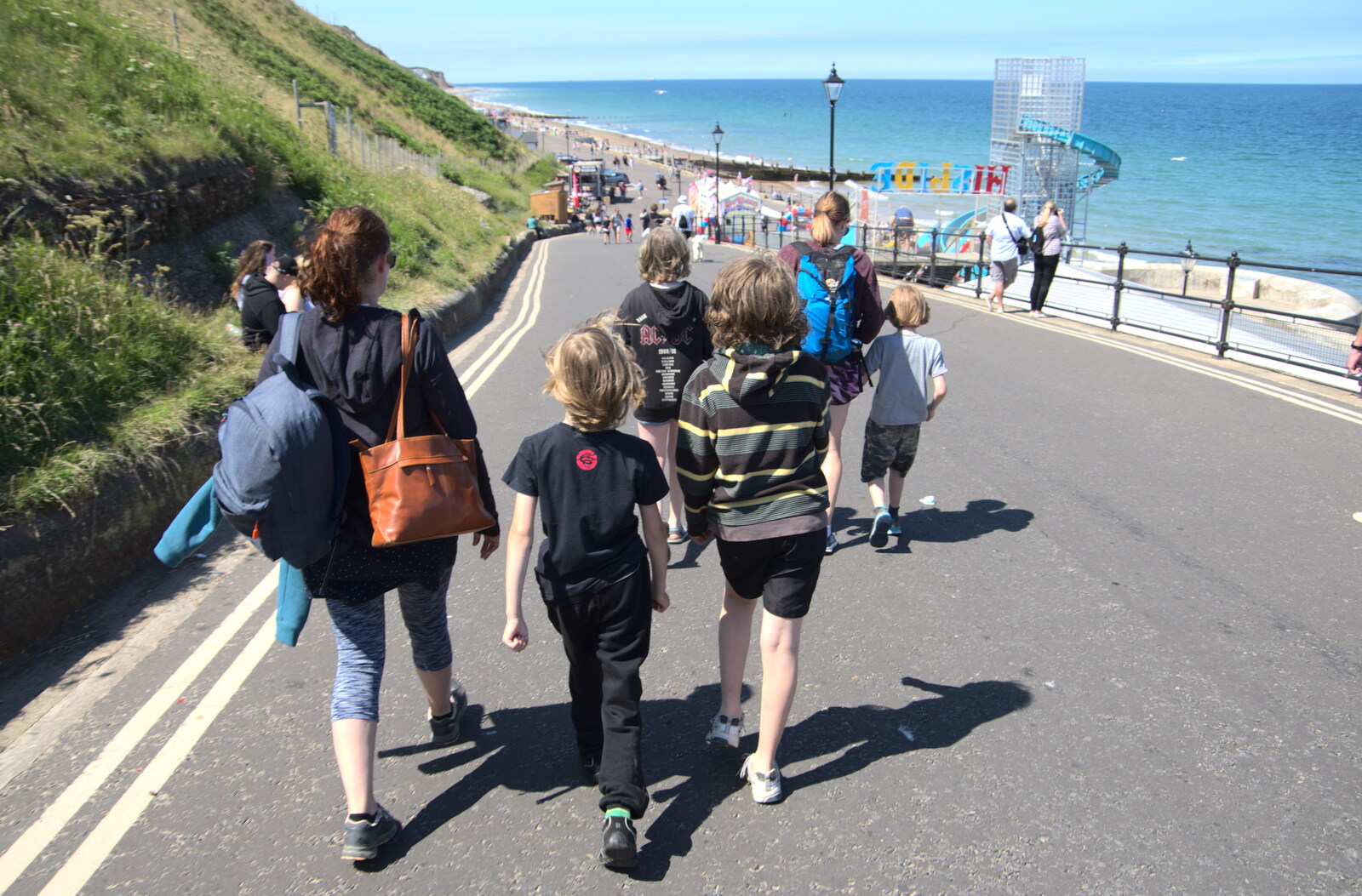 Heading down to the beach again from Camping on the Coast, East Runton, North Norfolk - 25th July 2020