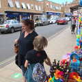 Isobel and Harry on the high street, Camping on the Coast, East Runton, North Norfolk - 25th July 2020