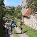 Passing flint houses, Camping on the Coast, East Runton, North Norfolk - 25th July 2020