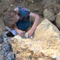 Harry looks for fossils, Camping on the Coast, East Runton, North Norfolk - 25th July 2020