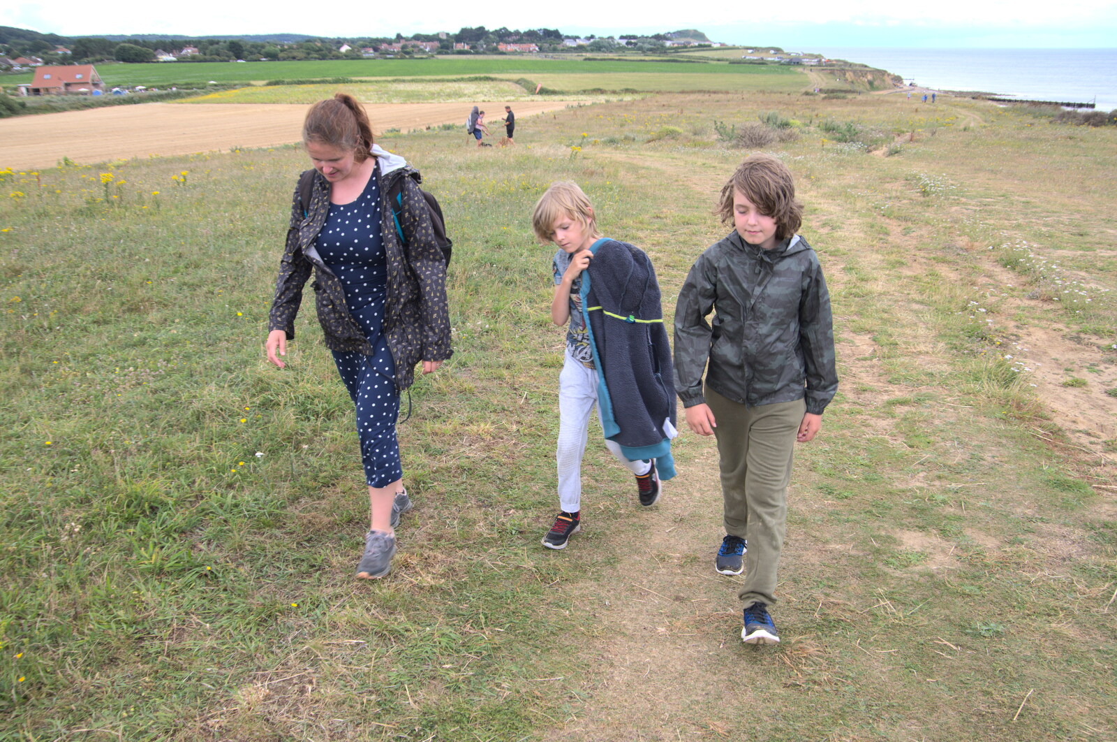 We walk back along the cliff path from Camping on the Coast, East Runton, North Norfolk - 25th July 2020