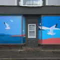 A closed-down shop has some window art going on, Camping on the Coast, East Runton, North Norfolk - 25th July 2020