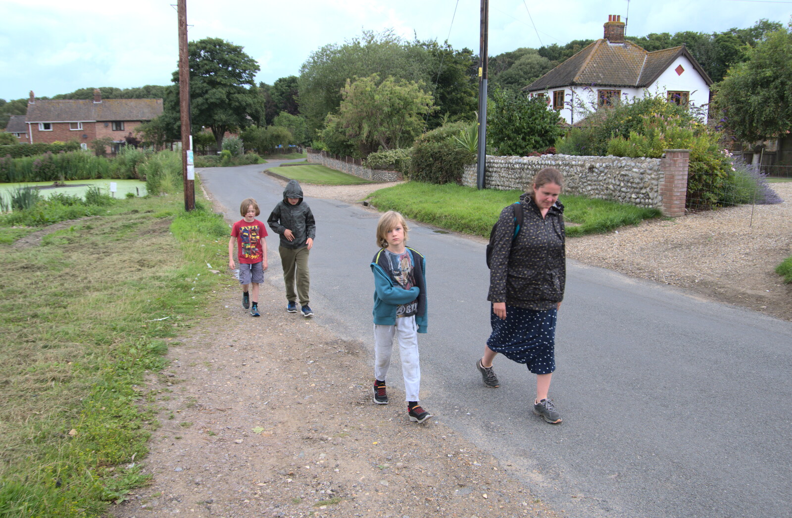 Harry and the gang from Camping on the Coast, East Runton, North Norfolk - 25th July 2020