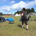 Allyson and Isobel go out for a run, Camping on the Coast, East Runton, North Norfolk - 25th July 2020