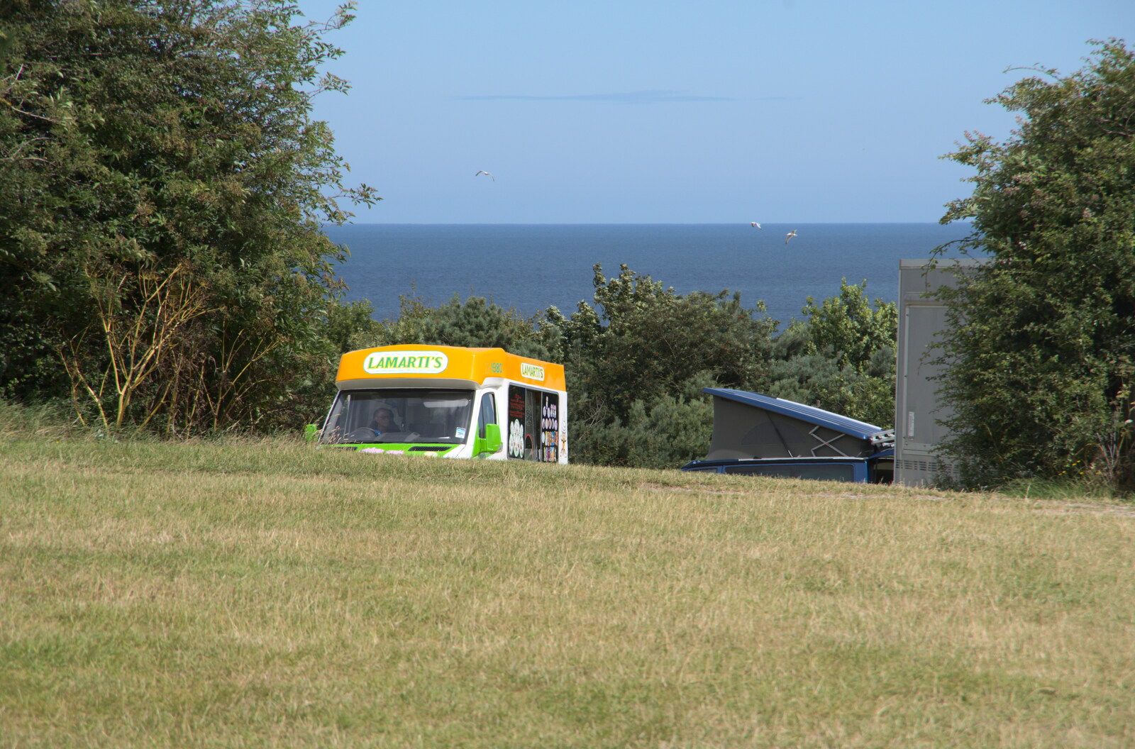 An ice-cream van lurks over the hill from Camping on the Coast, East Runton, North Norfolk - 25th July 2020