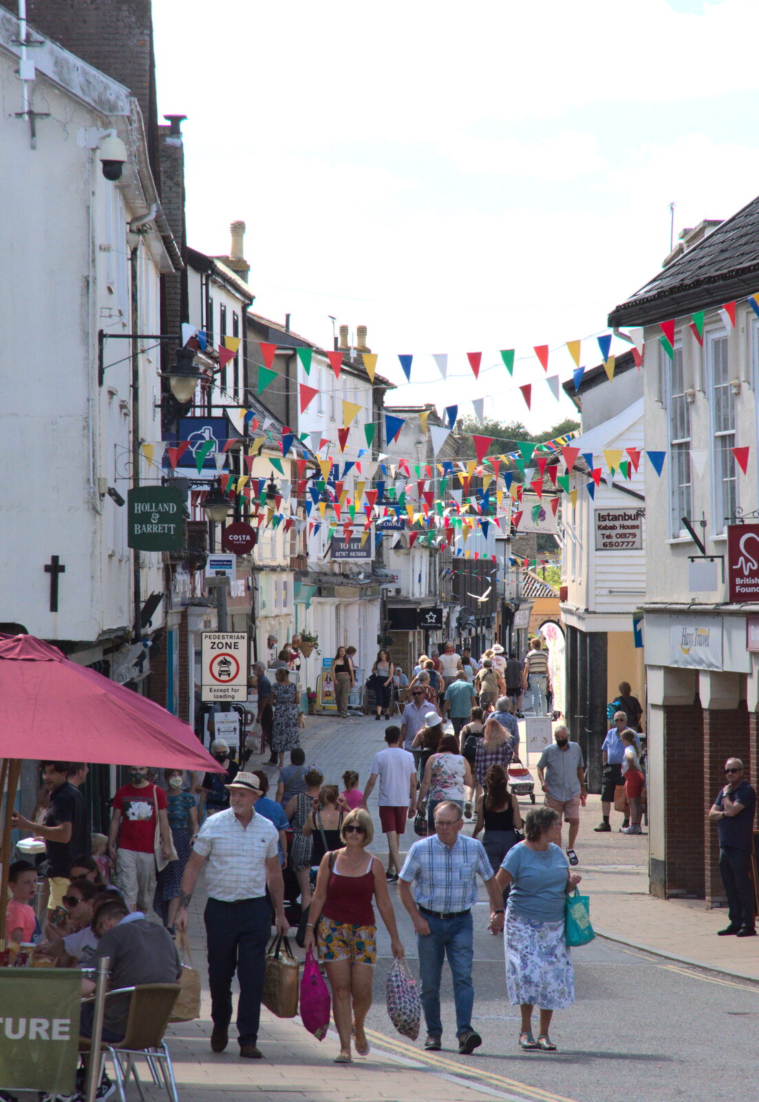 Mere Street looks busy enough from Closed-Down Shops, Hedgehogs and Chamomile, Brome and Diss - 2nd August 2020