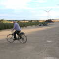 Mick cycles around, Eye Airfield with Mick the Brick, Eye, Suffolk - 5th August 2020