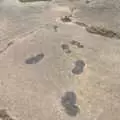 Footprints in the concrete from when it was built, Eye Airfield with Mick the Brick, Eye, Suffolk - 5th August 2020