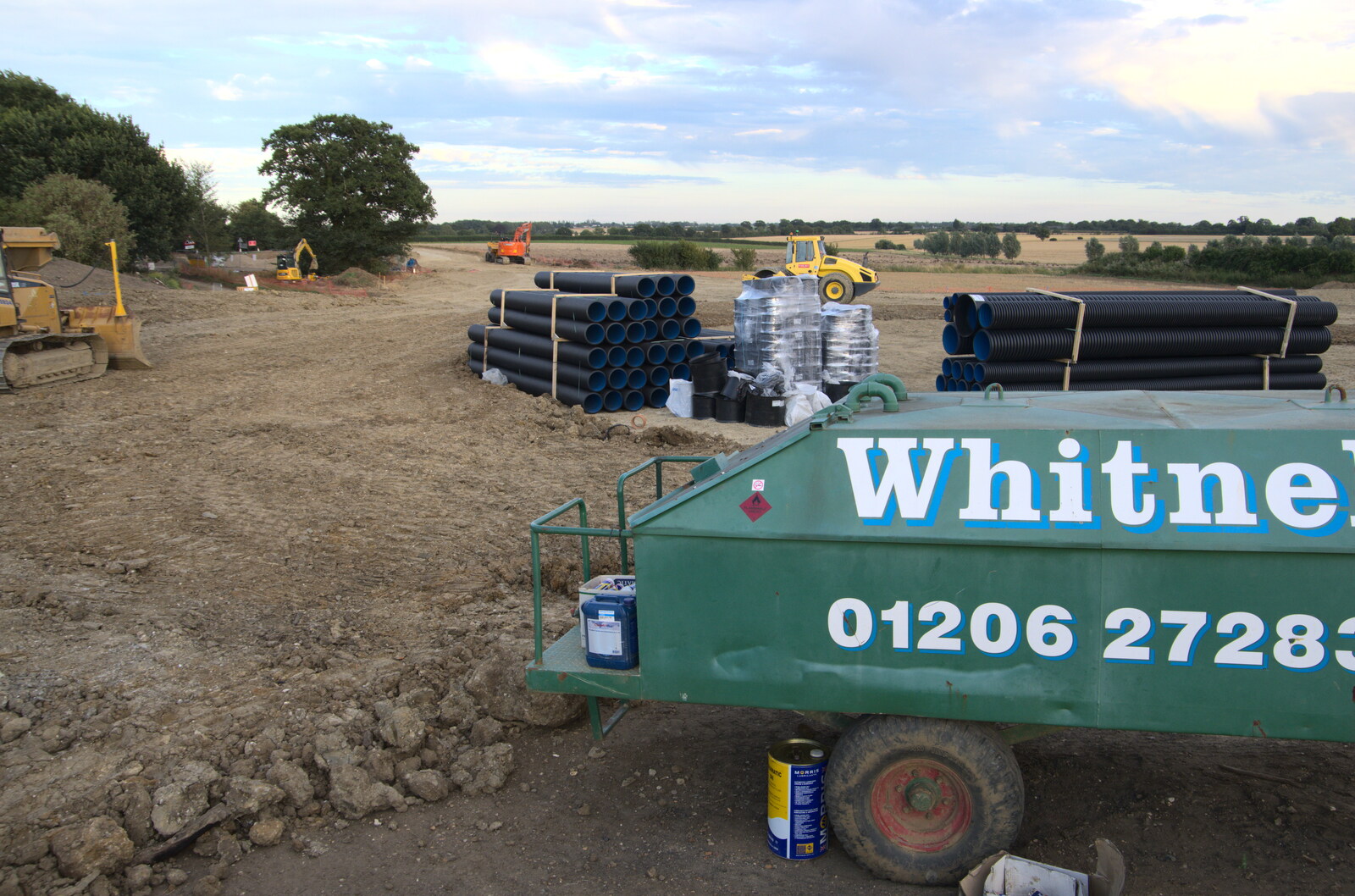 A pile of pipes from Eye Airfield with Mick the Brick, Eye, Suffolk - 5th August 2020