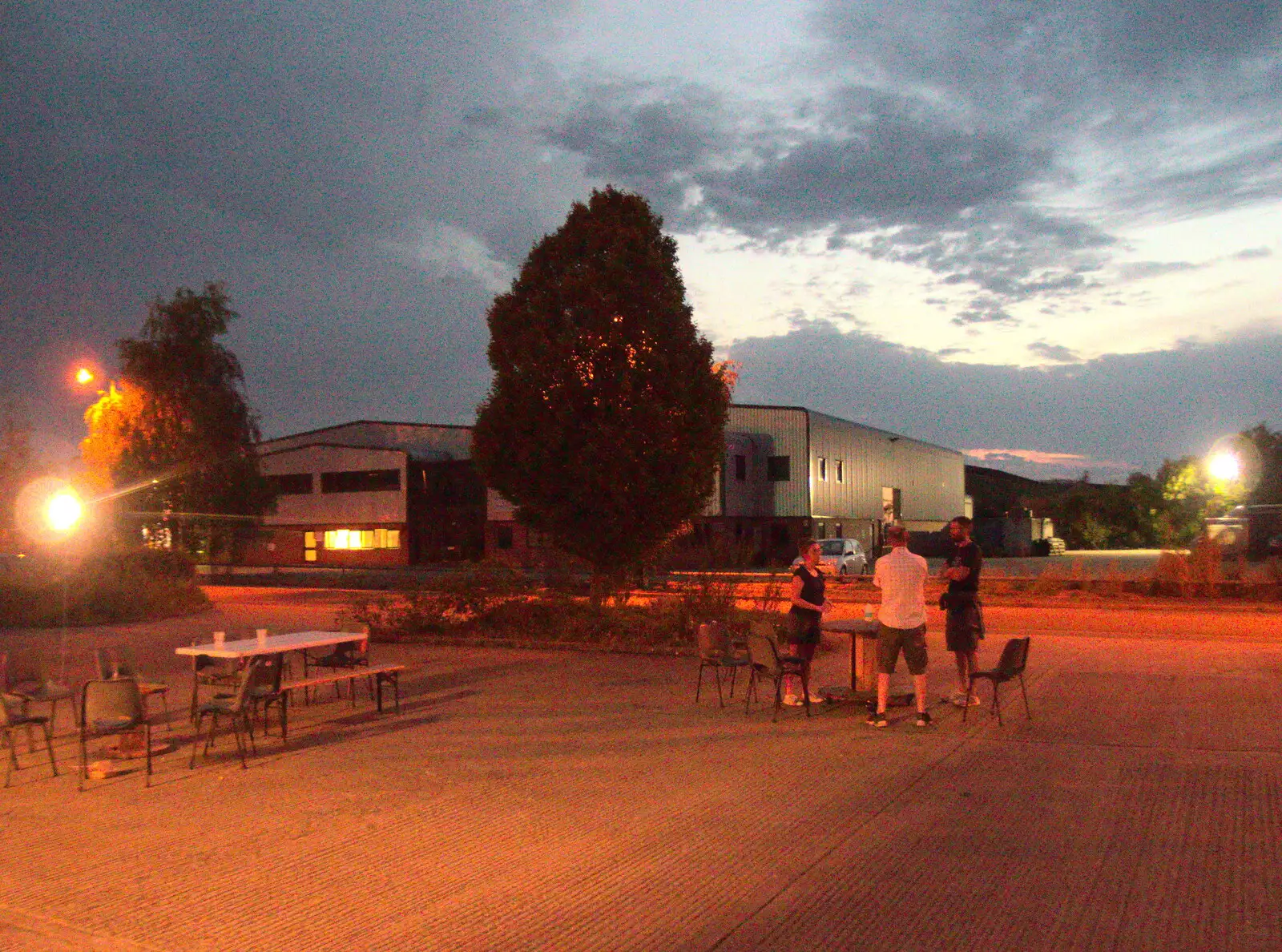 The car park of Station 119, from The BSCC at The Earl Soham Victoria and Station 119, Eye, Suffolk - 6th August 2020