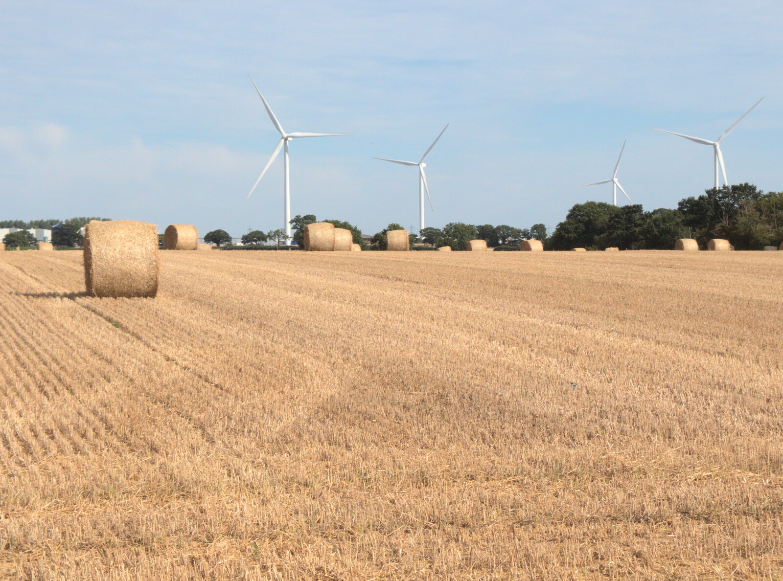 The wind turbines of Eye airfield from The BSCC at The Earl Soham Victoria and Station 119, Eye, Suffolk - 6th August 2020