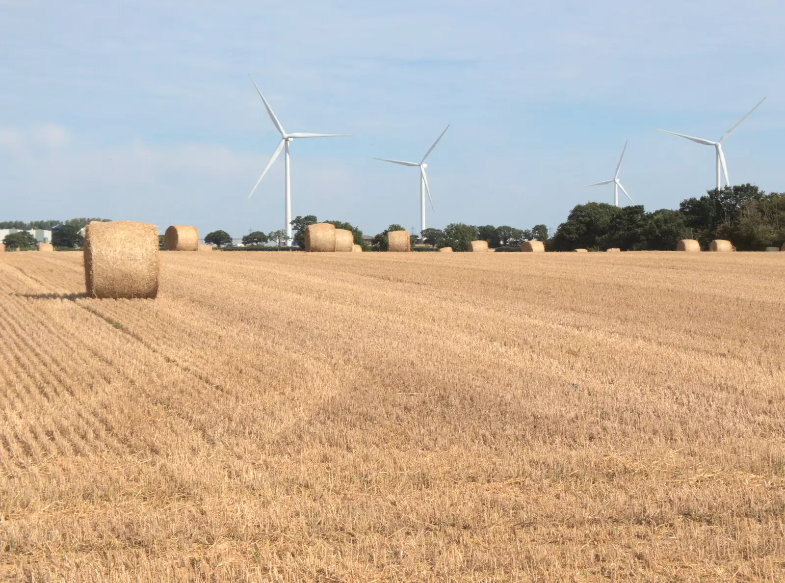 The wind turbines of Eye airfield, from The BSCC at The Earl Soham Victoria and Station 119, Eye, Suffolk - 6th August 2020