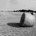 Bales of straw on Yaxley Road, The BSCC at The Earl Soham Victoria and Station 119, Eye, Suffolk - 6th August 2020