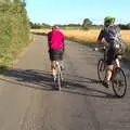 Marticle and Gaz head out of Occold, The BSCC at The Earl Soham Victoria and Station 119, Eye, Suffolk - 6th August 2020