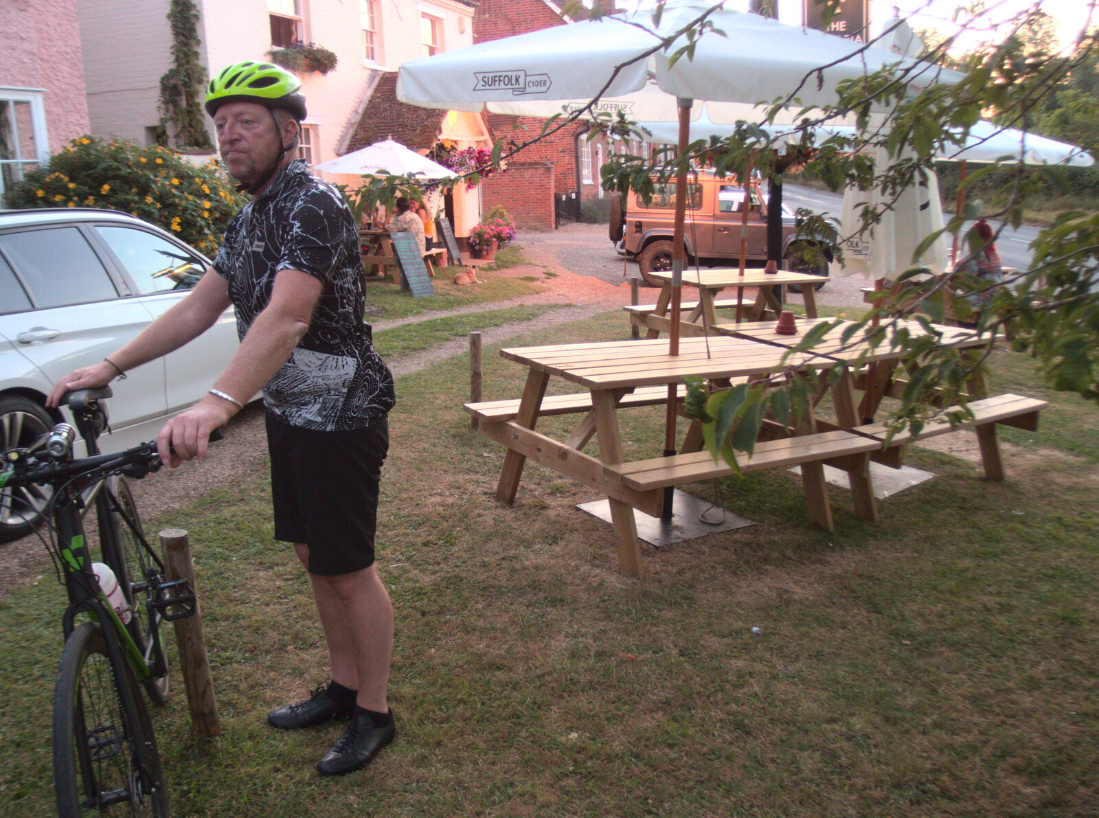 Gaz in the beer garden from The BSCC at The Earl Soham Victoria and Station 119, Eye, Suffolk - 6th August 2020