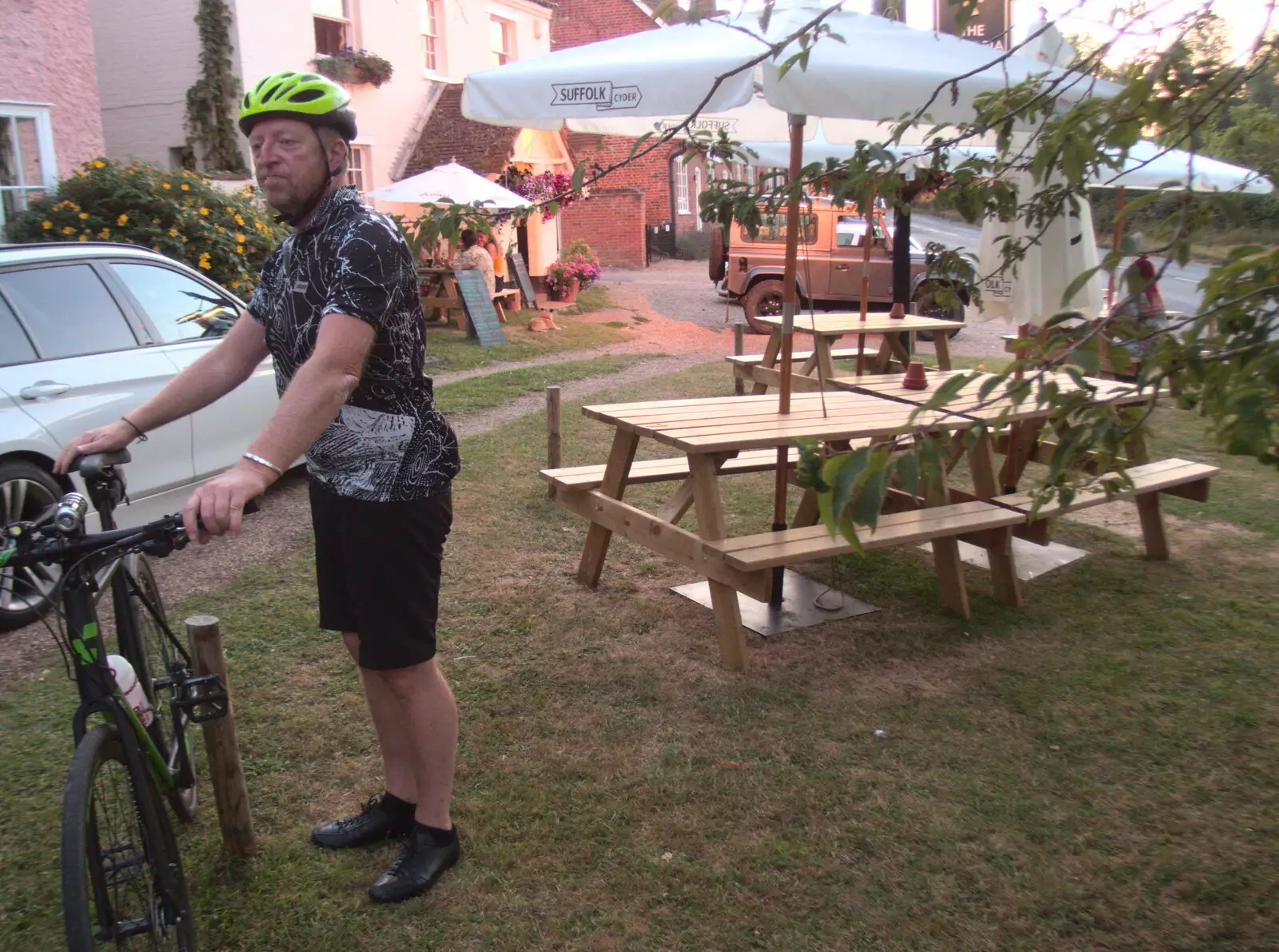 Gaz in the beer garden, from The BSCC at The Earl Soham Victoria and Station 119, Eye, Suffolk - 6th August 2020