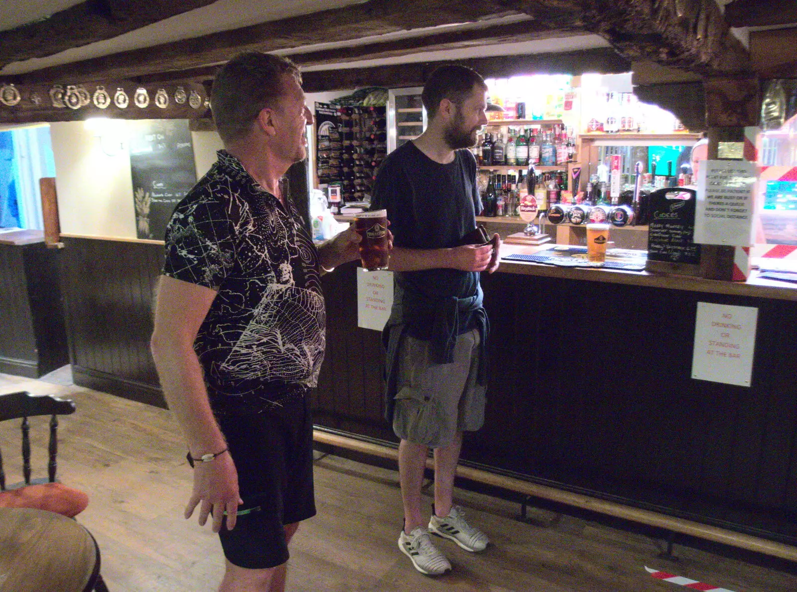 Gaz and The Boy Phil at the Beaconsfield Arms, from The BSCC at The Earl Soham Victoria and Station 119, Eye, Suffolk - 6th August 2020