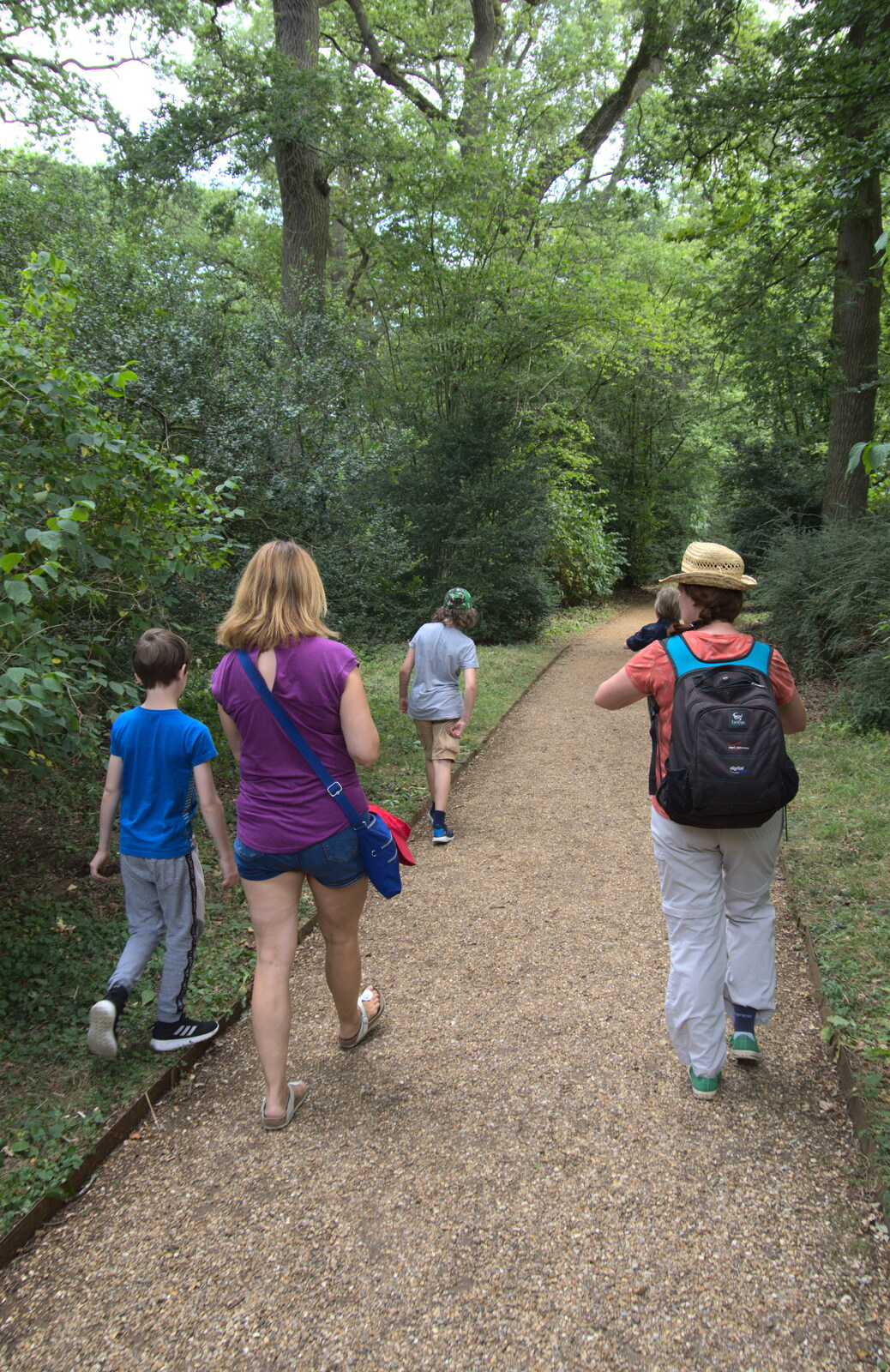We head out on one of the walks through the woods from Back at Ickworth, and Oaksmere with the G-Unit, Horringer and Brome, Suffolk - 8th August 2020