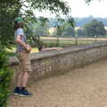 Fred looks over the wall, Back at Ickworth, and Oaksmere with the G-Unit, Horringer and Brome, Suffolk - 8th August 2020