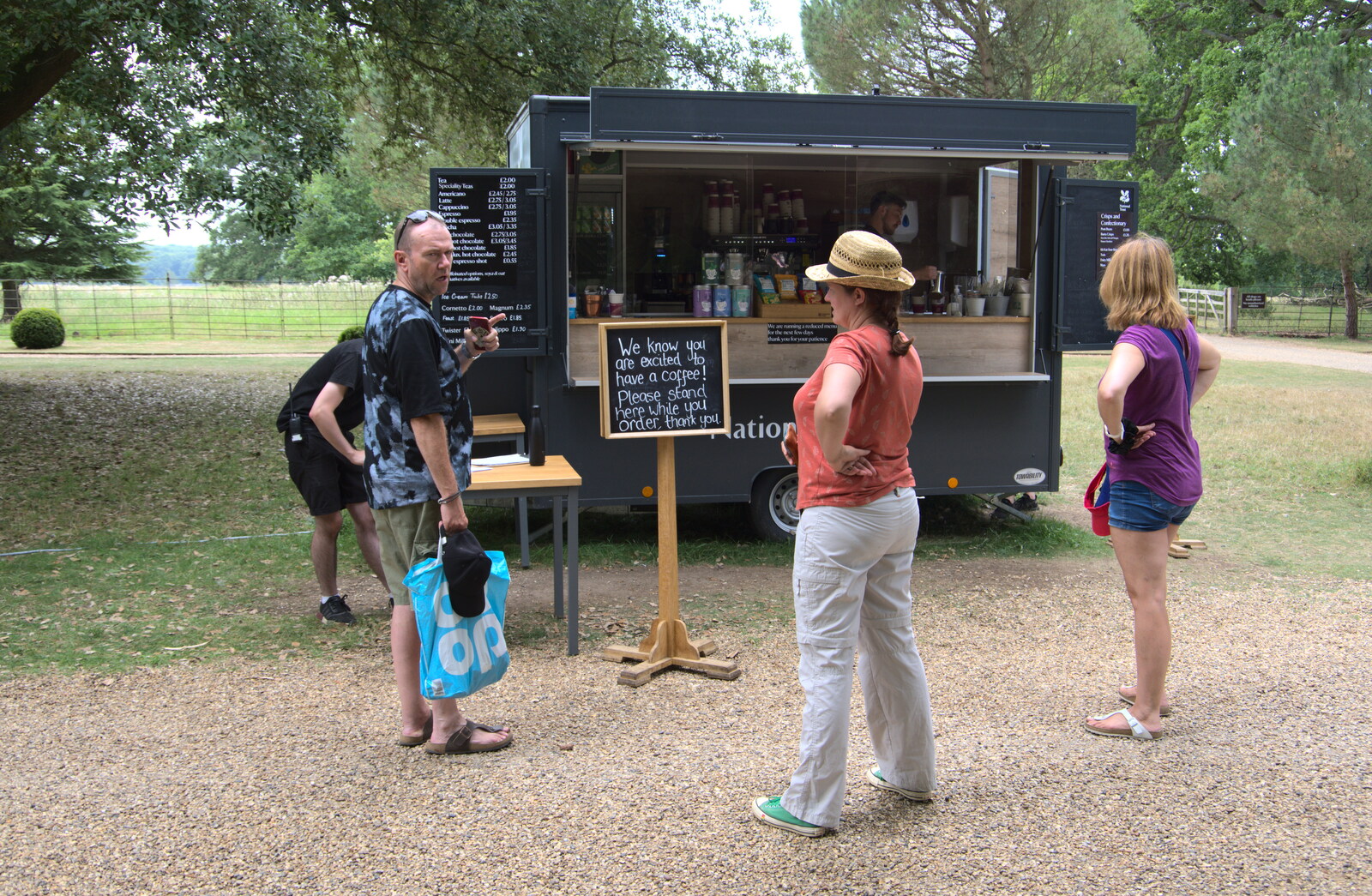 James gets the drinks and ice-creams in from Back at Ickworth, and Oaksmere with the G-Unit, Horringer and Brome, Suffolk - 8th August 2020