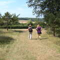 Isobel and Janet walk off, Back at Ickworth, and Oaksmere with the G-Unit, Horringer and Brome, Suffolk - 8th August 2020
