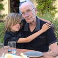 Harry gives Grandad a hug, Back at Ickworth, and Oaksmere with the G-Unit, Horringer and Brome, Suffolk - 8th August 2020