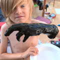 Harry's got black slime all over his hand , A Sail Fitting, Billingford Windmill, Billingford, Norfolk - 20th August 2020