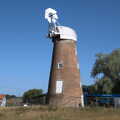 Billingford mill, without sails, A Sail Fitting, Billingford Windmill, Billingford, Norfolk - 20th August 2020