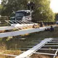 The guys work on preparing the first arm, A Sail Fitting, Billingford Windmill, Billingford, Norfolk - 20th August 2020