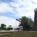 The arm is gingerly lifted off the ground, A Sail Fitting, Billingford Windmill, Billingford, Norfolk - 20th August 2020