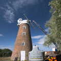 The view from the back of the crane, A Sail Fitting, Billingford Windmill, Billingford, Norfolk - 20th August 2020