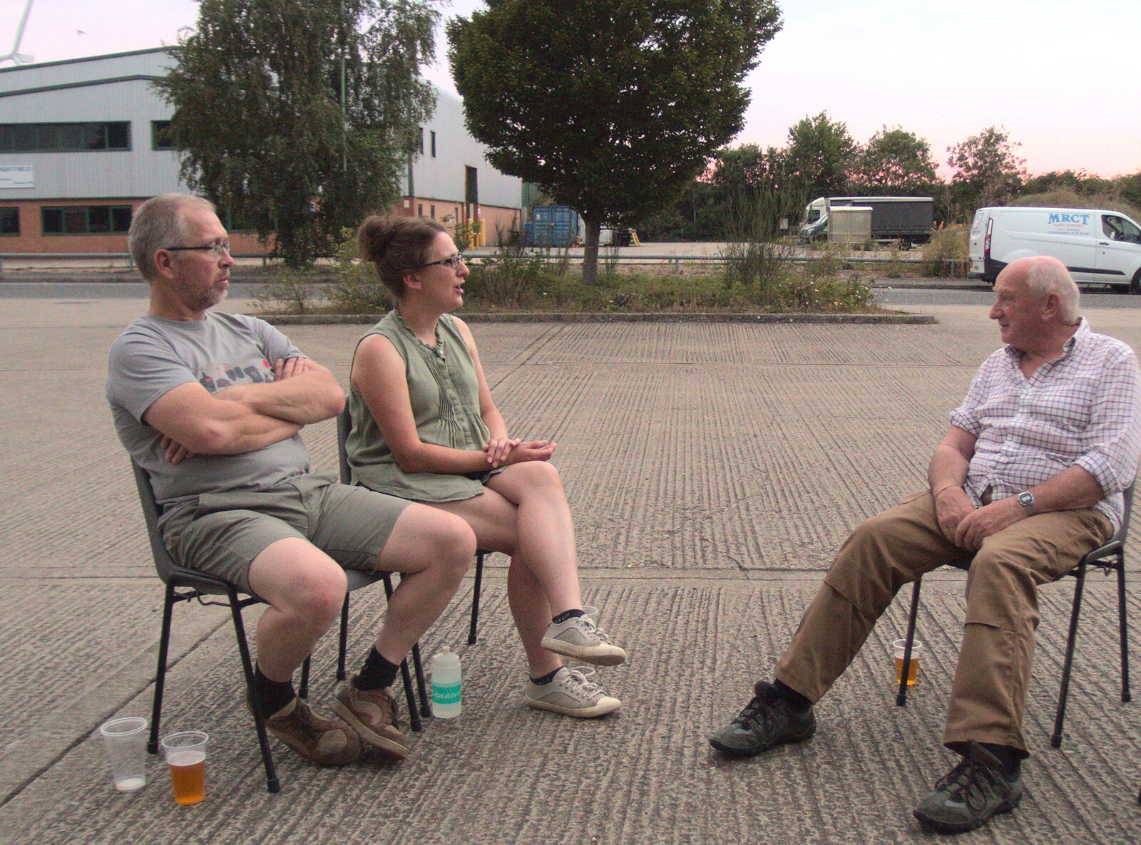 More conversation on the concrete car park from More Bike Rides, and Marc's Birthday, Brome, Suffolk - 21st August 2020