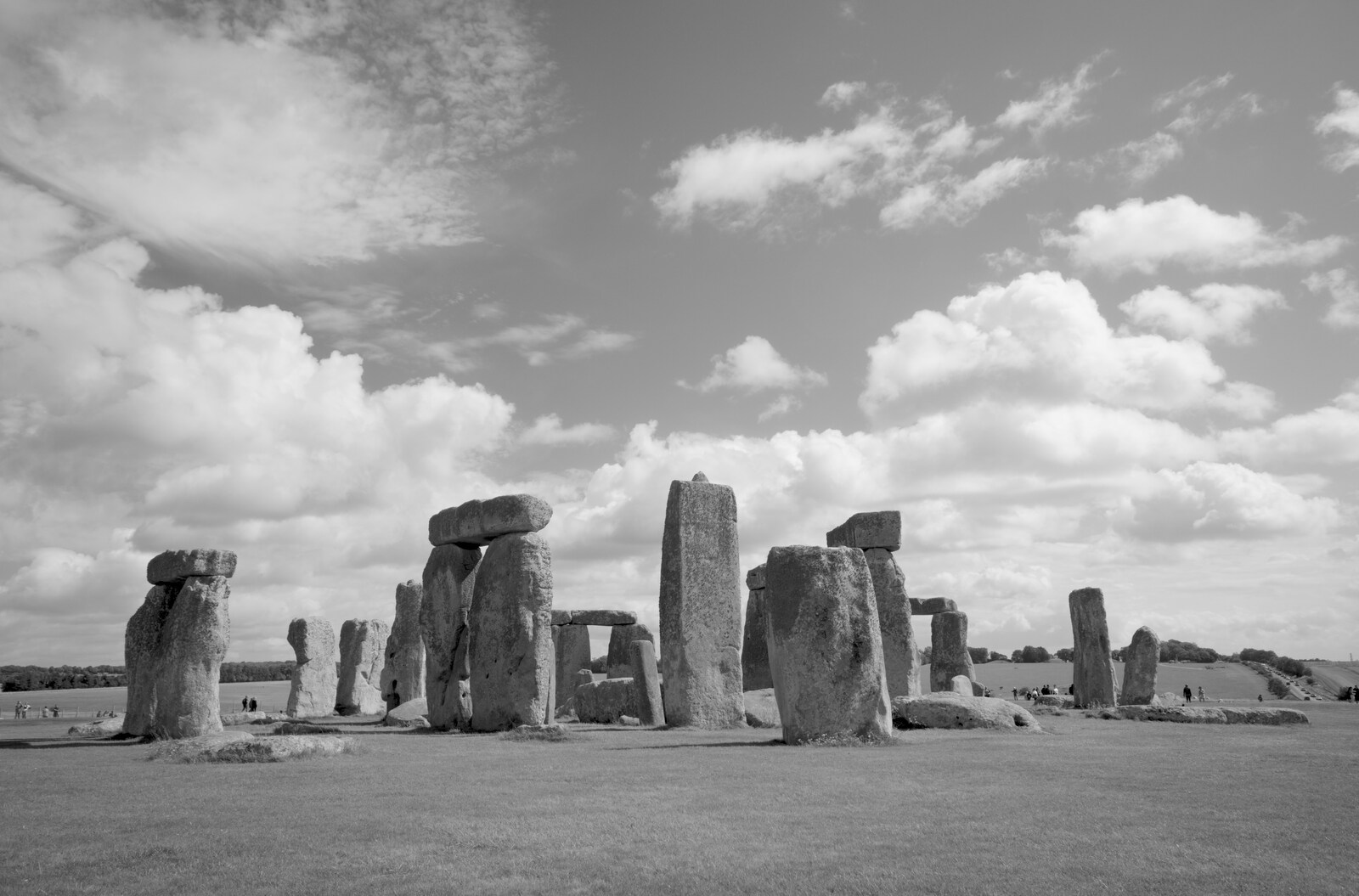 Another black-and-white view from Stone Circles: Stonehenge and Avebury, Wiltshire - 22nd August 2020