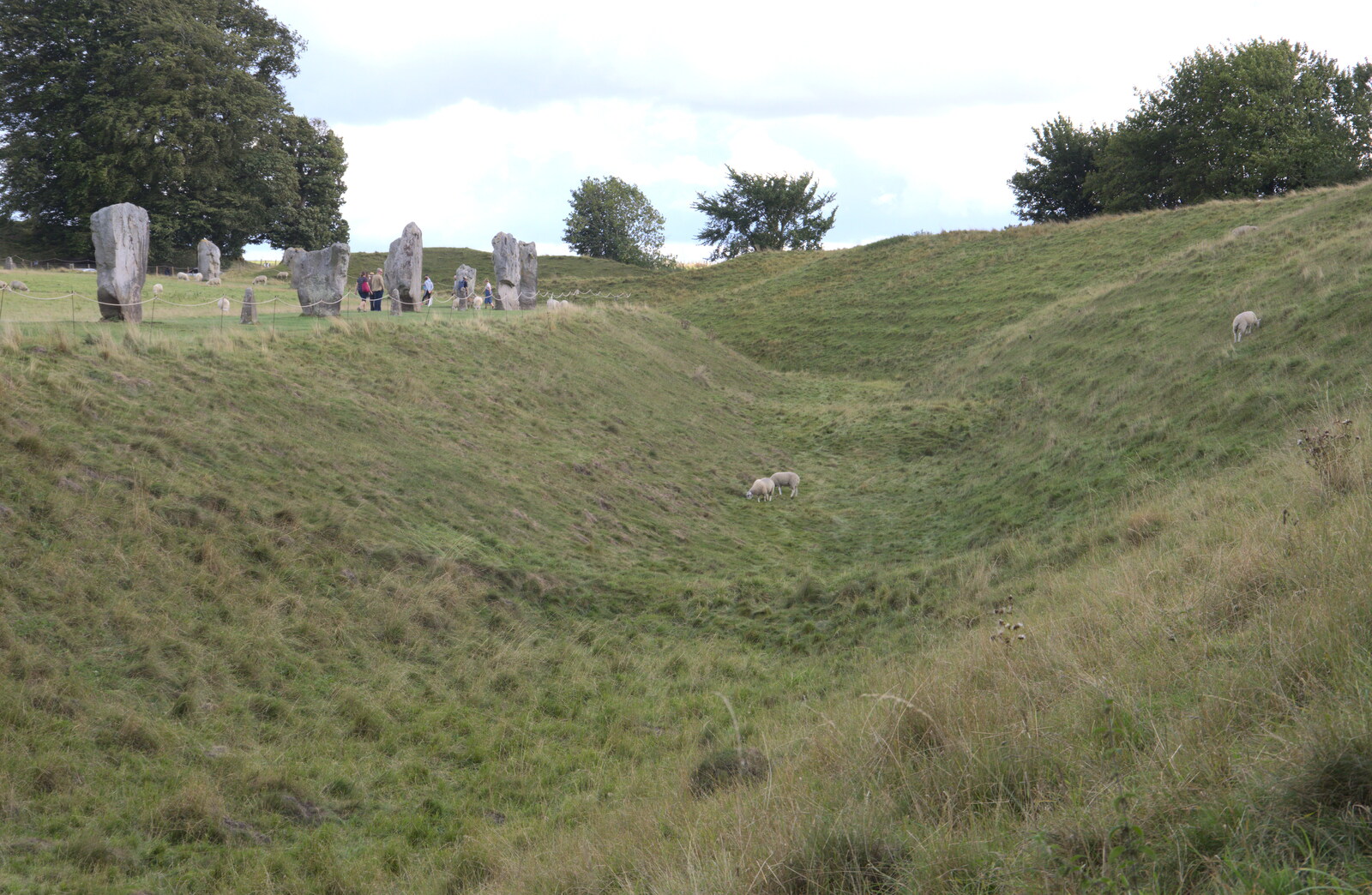 The deep ditch around the stone circle from Stone Circles: Stonehenge and Avebury, Wiltshire - 22nd August 2020