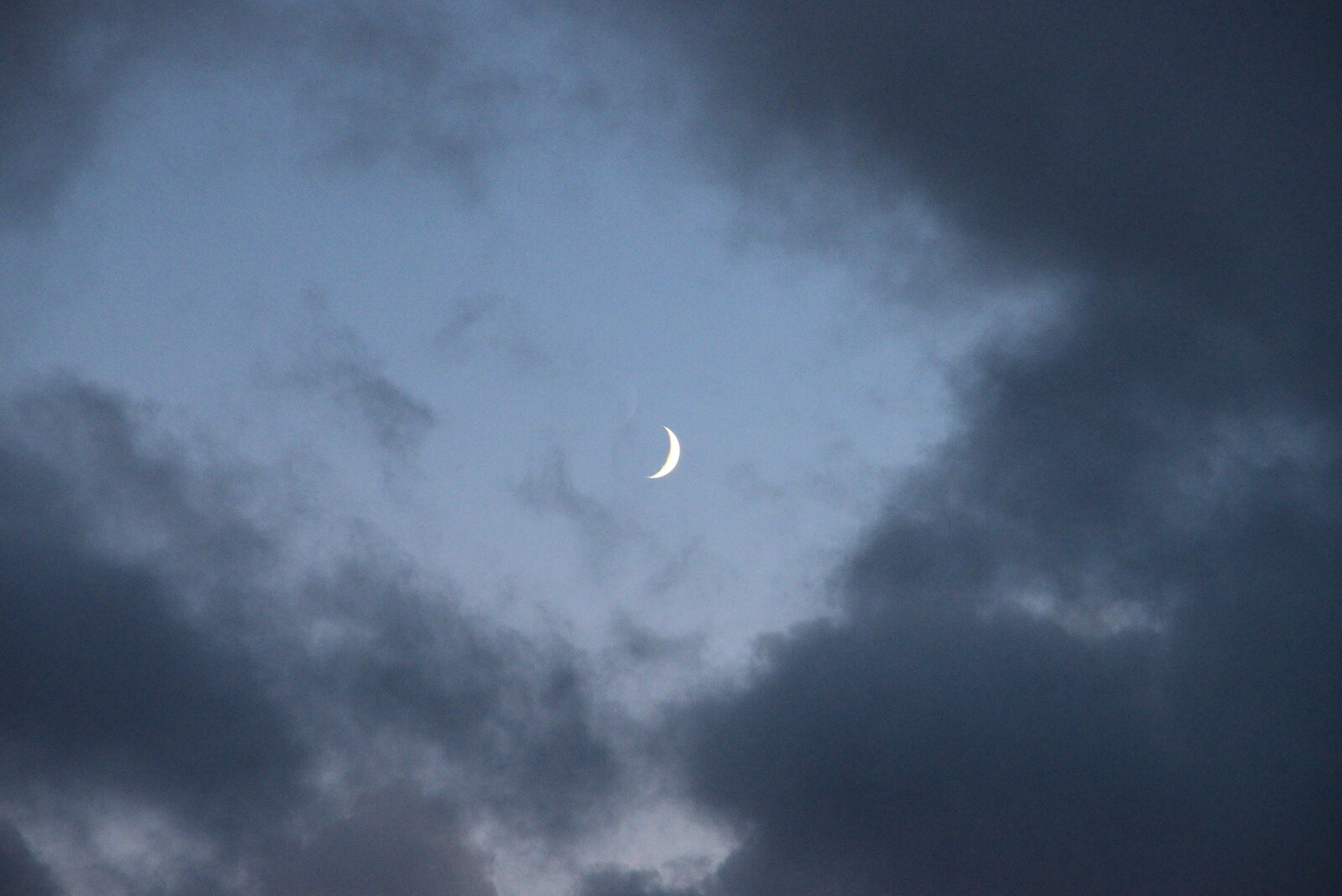 A nice crescent moon from A Game of Cricket, and a Walk Around Chagford, Devon - 23rd August 2020
