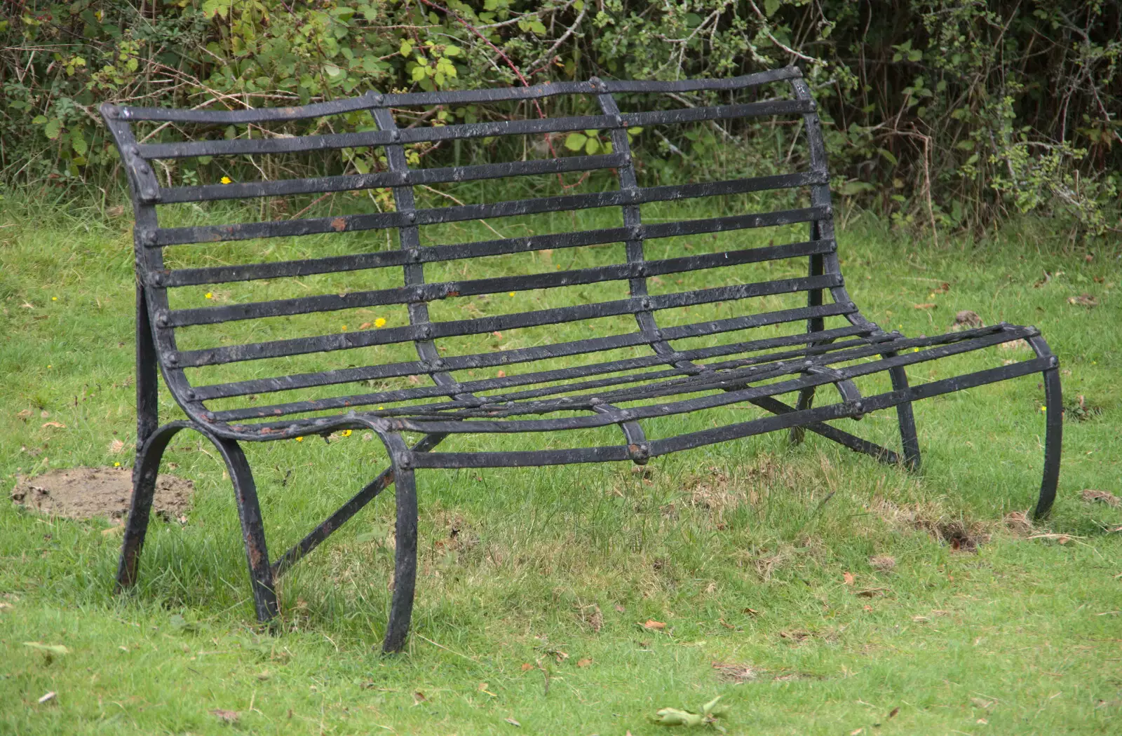 A creaky old iron bench, from A Game of Cricket, and a Walk Around Chagford, Devon - 23rd August 2020