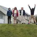 Fred does some sort of rock-star pose, A Game of Cricket, and a Walk Around Chagford, Devon - 23rd August 2020