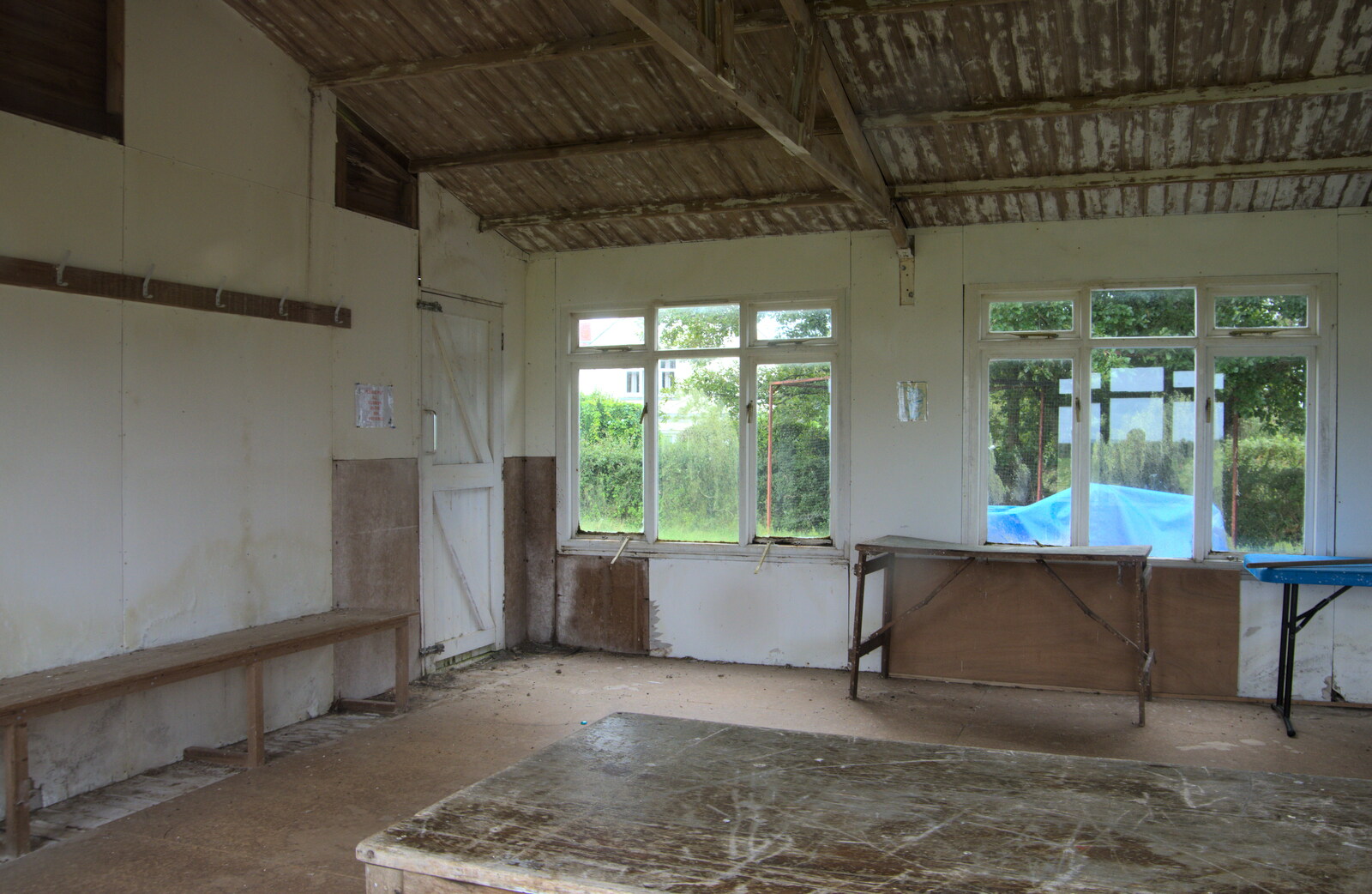 Inside the almost-derelict pavillion from A Game of Cricket, and a Walk Around Chagford, Devon - 23rd August 2020