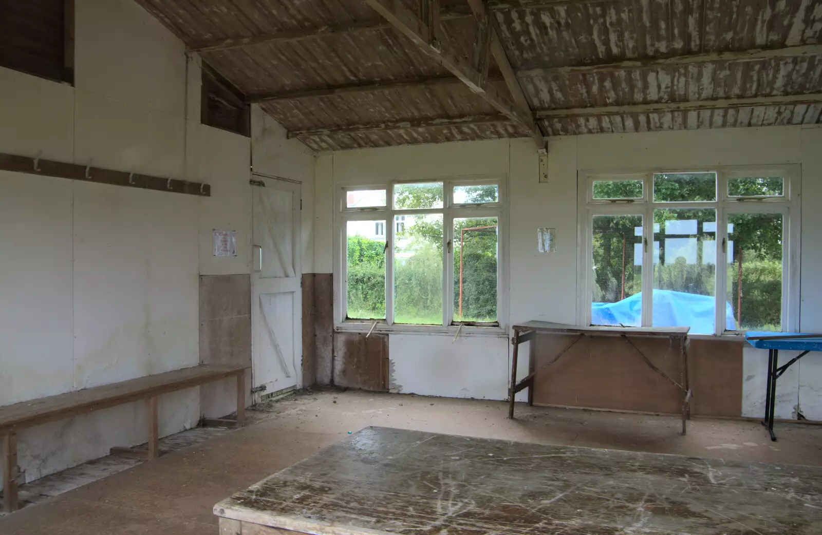 Inside the almost-derelict pavillion, from A Game of Cricket, and a Walk Around Chagford, Devon - 23rd August 2020