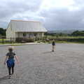 Harry and Fred in the village shop's car park, A Game of Cricket, and a Walk Around Chagford, Devon - 23rd August 2020